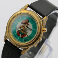 Seiko / Lorus Mickey Mouse Indiglo Light Quartz Gold Watch w/ Strap