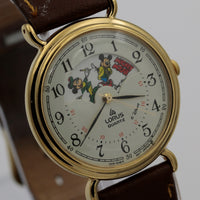 Seiko / Lorus Mickey Mouse Wizard Moonphase Gold Quartz Watch w/ Strap