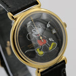 Seiko / Pulsar Mickey Mouse Calendar Gold Quartz Watch w/ Strap