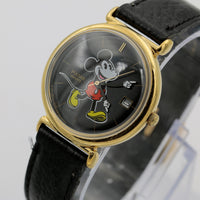 Seiko / Pulsar Mickey Mouse Calendar Gold Quartz Watch w/ Strap