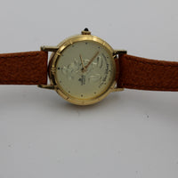 Seiko / Lorus Mickey Mouse Gold Quartz Watch w/ Pigskin Strap