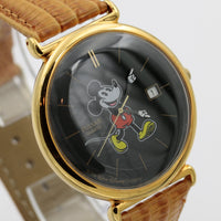 Seiko / Pulsar Mickey Mouse Men's Calendar Gold Quartz Watch w/ Strap