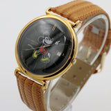 Seiko / Pulsar Mickey Mouse Men's Calendar Gold Quartz Watch w/ Strap