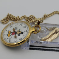 Seiko / Lorus Mickey Mouse Men's Gold Quartz Pocket Watch