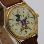 Miyota by Citizen Mickey Mouse Disney Gold Quartz Watch w/ Strap