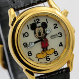 Seiko / Lorus Mickey Mouse Indiglo Light Quartz Gold Watch w/ Strap