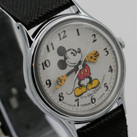 Seiko / Lorus Mickey Mouse Men's Silver Quartz Watch w/ Strap