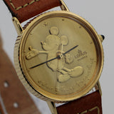 New Seiko / Lorus Mickey Mouse Gold Quartz Watch w/ Original Box