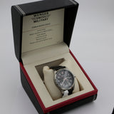New Wenger Men's Swiss Made XL Military Time Quartz Silver Watch w/ Original Box