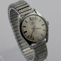 1960s Bucherer Men's Silver Swiss Made 21Jwl Watch w/ Box