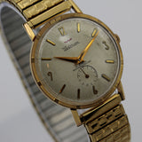 1950s Waltham Men's Swiss Made 17Jwl Gold Gorgeous Dial Watch w/ Bracelet