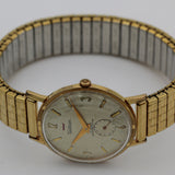 1950s Waltham Men's Swiss Made 17Jwl Gold Gorgeous Dial Watch w/ Bracelet