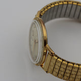 1950s Waltham Men's Swiss Made 17Jwl Gold Gorgeous Dial Watch w/ Bracelet