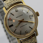 1960s Waltham Men's Swiss Made Gold 17Jwl Calendar Watch