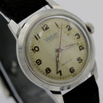 Waltham Men's Silver 17Jwl Swiss Made Military Dial Watch w/ Cofram Strap