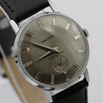 1960s Waltham Men's Made in France Diamond Baguettes Silver Watch w/ Strap