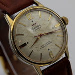 Waltham Men's Swiss 17Jwl Automatic  Gold Textured Dial Watch w/ Strap