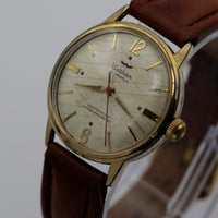 Waltham Men's Swiss 17Jwl Automatic  Gold Textured Dial Watch w/ Strap