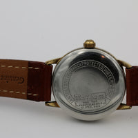 Waltham Men's Swiss 17Jwl Automatic  Gold Textured Dial Watch w/ Strap