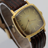 1980 Waltham Men's 17Jwl Gold Interesting Dial and Case Watch w/ Strap