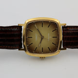 1980 Waltham Men's 17Jwl Gold Interesting Dial and Case Watch w/ Strap