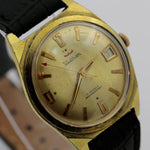 Waltham Men's Swiss Made  17Jwl Gold Calendar Interesting Dial Watch w/ Strap