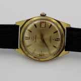Waltham Men's Swiss Made  17Jwl Gold Calendar Interesting Dial Watch w/ Strap