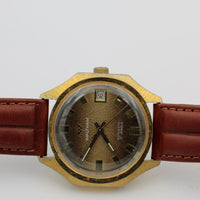 Waltham Men's Swiss Made Automatic 17Jwl Gold Calendar Interesting Dial Watch