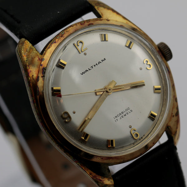 1970s Waltham Men's Swiss Made Gold 17Jwl Watch