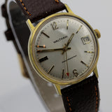 1960s Waltham Mens Swiss Made Gold Calendar Watch w/ Strap