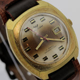 Waltham Men's 17Jwl Gold Calendar Interesting Dial and Case Watch w/ Strap