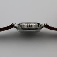 1950s Elgin Men's Silver 17Jwl Swiss Made Watch w/ Aligator Strap - Mint