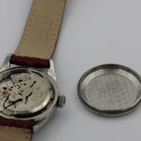 1950s Elgin Men's Silver 17Jwl Swiss Made Watch w/ Aligator Strap - Mint