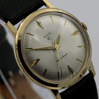 1960s Elgin Men's Gold 17Jwl Swiss Watch w/ Lizard Strap