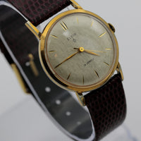 1958 Elgin Men's Gold 19Jwl Made in USA Watch - Almost Mint w/ Textured Dial