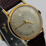 1958 Elgin Men's Gold 19Jwl Made in USA Watch - Almost Mint w/ Textured Dial