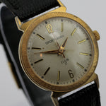 1960s Elgin Men's Gold 17Jwl Unique Bezel Watch w/ Strap