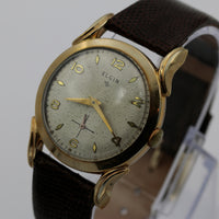1944 Elgin Men's 10K Gold 17Jewel Made in USA Watch w/ Lizard Strap