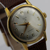 1960s Elgin Men's Gold Automatic Swiss Made Watch w/ Lizard Strap