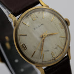 1960s Elgin Men's 10K Gold 17Jwl Swiss Made Watch w/ Strap