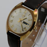 Elgin Men's Gold 17Jwl Automatic Swiss Made Roman Numerals Calendar Watch