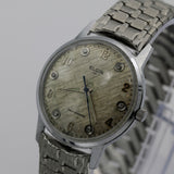 Elgin Men's Silver 17Jwl Automatic Made in Germany Diamond Watch w/ Bracelet