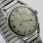 1940s Elgin Men's 17Jwl Made in USA Silver Watch w/ Bracelet