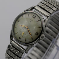 1940s Elgin Men's 17Jwl Made in USA Silver Watch w/ Bracelet