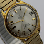 1960s Gruen Geneve Men's Swiss Made 25Jwl Calendar Gold Watch w/ Bracelet