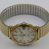 1960s Gruen Geneve Men's Swiss Made 25Jwl Calendar Gold Watch w/ Bracelet