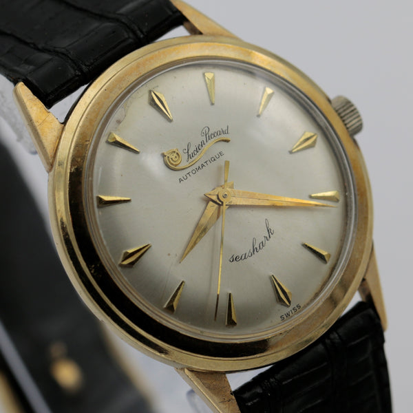 Lucien Piccard Men's Automatic SeaShark 10K Gold Watch w/ Lizard Strap