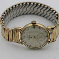 1946 Elgin DeLuxe Men's 10K Gold 17Jwl Made in USA Watch w/ Bracelet