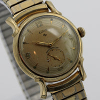 1954 Elgin Men's 17Jwl Made in USA 10K Gold Watch w/ Bracelet